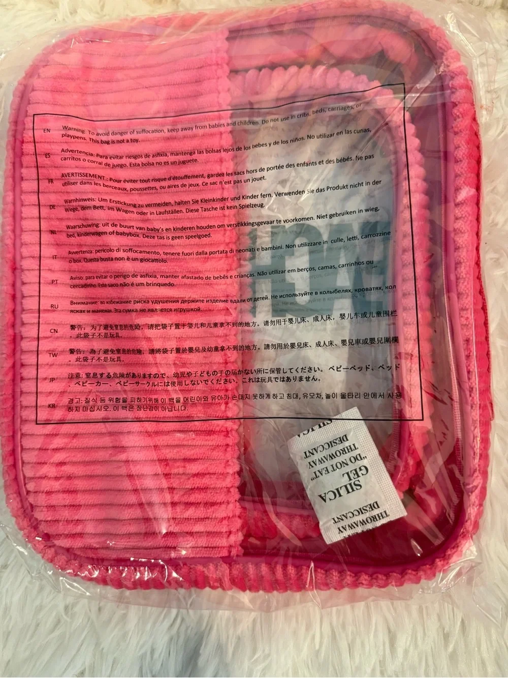 Beach Riot Travel Duo Cosmetic Storage Bag Set Hot Pink NWT